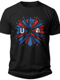 Geometric Starburst USA 4th of July Shirt - Adult Unisex Tee