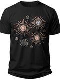 Geometric Firework Pattern Fireworks Shirt - Adult Unisex Tee