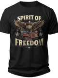 Freedom Spirit Text 4th July Shirts for Men - Adult Unisex Tee