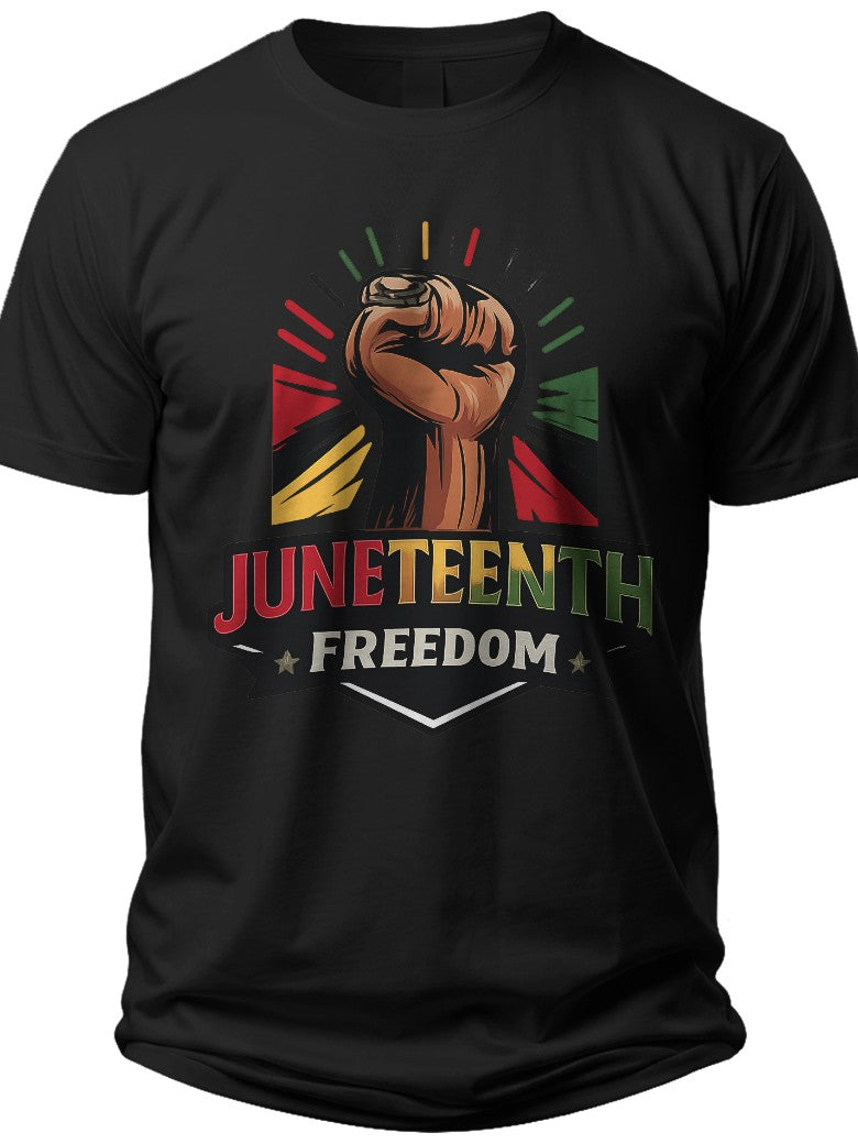 Freedom Fist Men Juneteenth Tshirt - Adult Unisex Tee