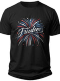 Freedom Firework Sparkle Fourth of July T Shirts for Women - Adult Unisex Tee