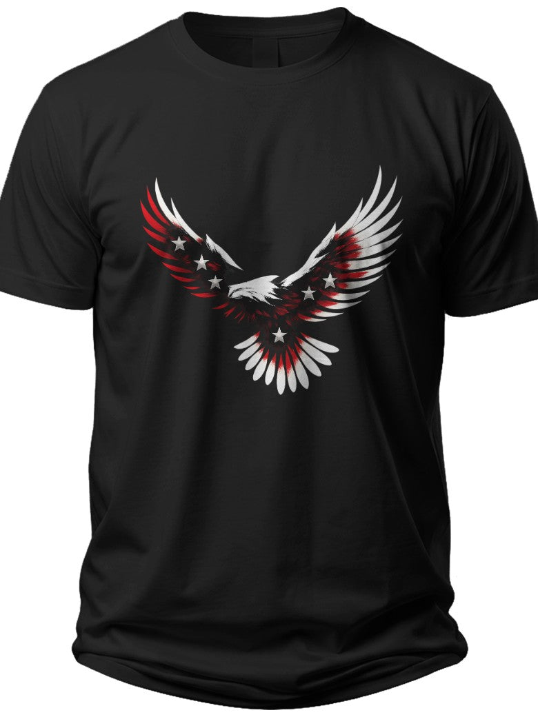 Freedom Eagle Silhouette Fourth of July Shirts - Adult Unisex Tee