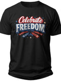 Freedom Day Typography 4th of July T Shirt - Adult Unisex Tee