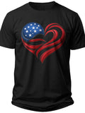 Flowy Flag Heart 4 of July Shirts for Women - Adult Unisex Tee