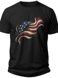 Flowing Flag Abstract 4th of July Shirts - Adult Unisex Tee