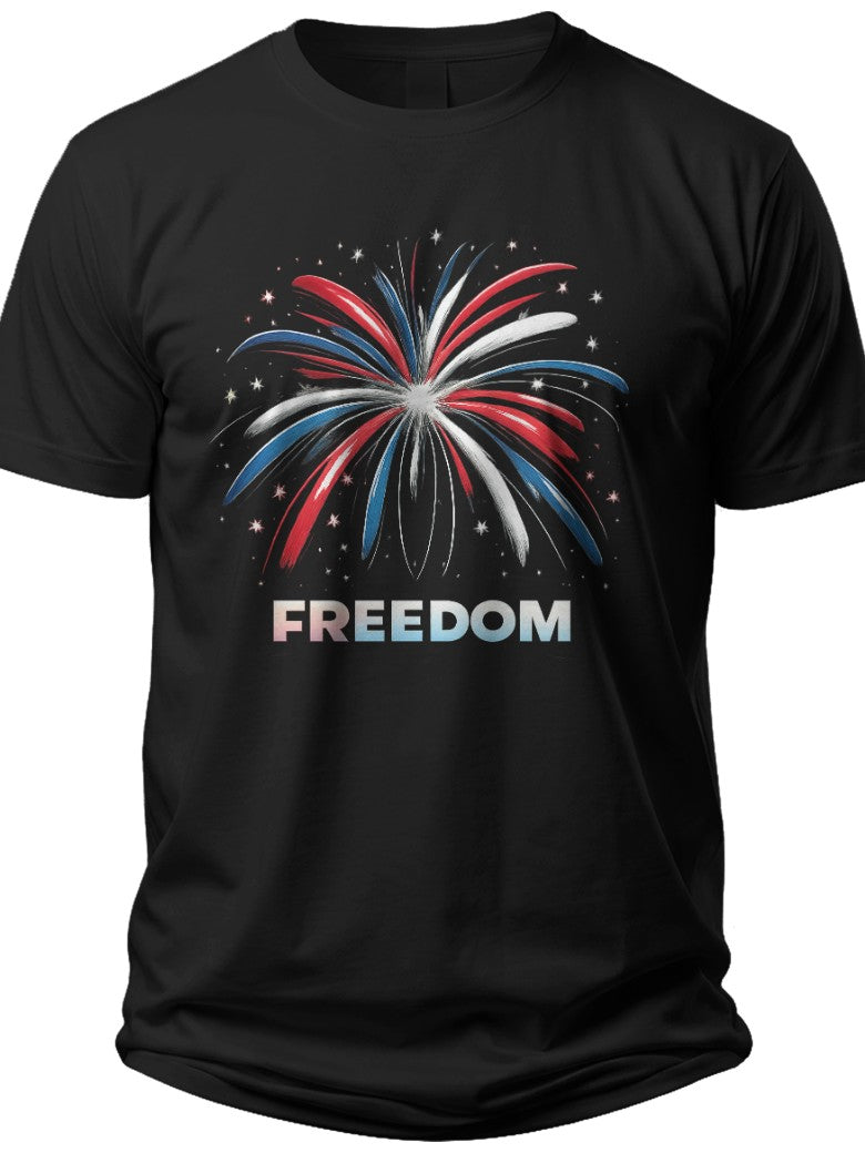 Fireworks Freedom Men 4th of July Shirts - Adult Unisex Tee