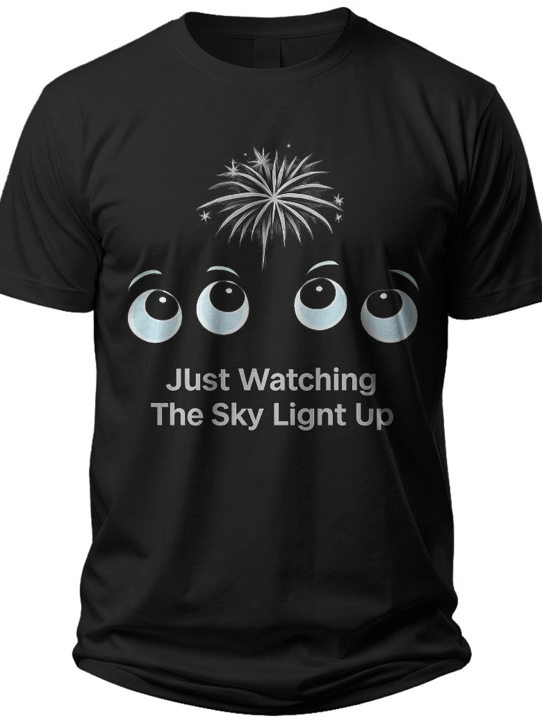 Firework Gaze Im Just Here for the Fireworks Couple Shirts - Adult Unisex Tee