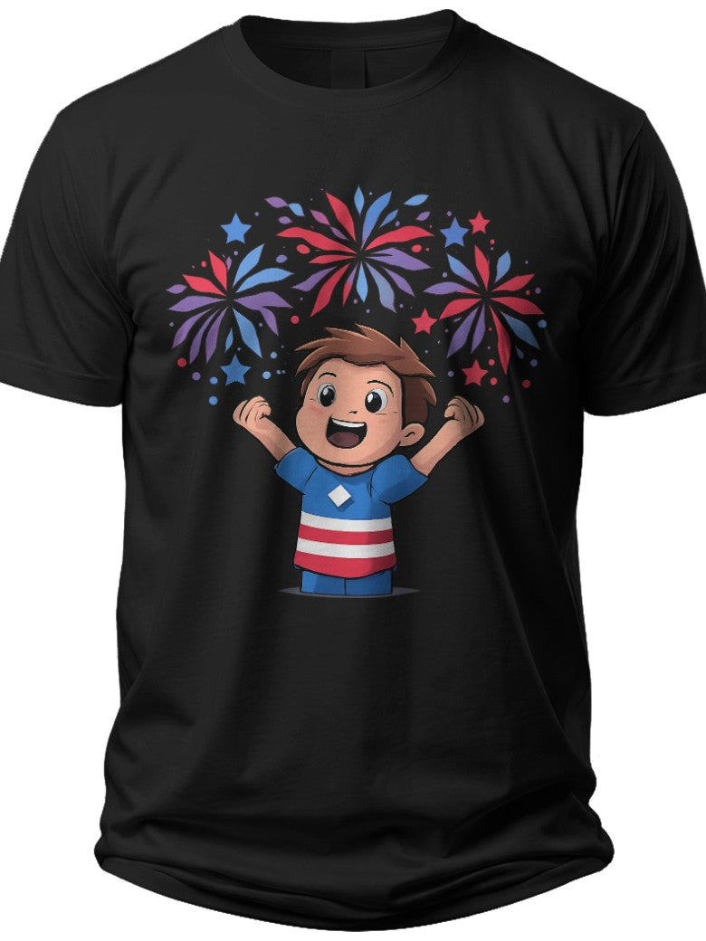 Firework Fun Boy Boys Fourth of July Shirt - Adult Unisex Tee