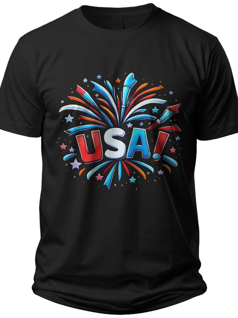Firework Fun 4th of July Boys Shirt - Adult Unisex Tee