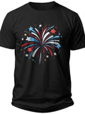 Festive Fireworks Burst 4th of July T Shirt - Adult Unisex Tee