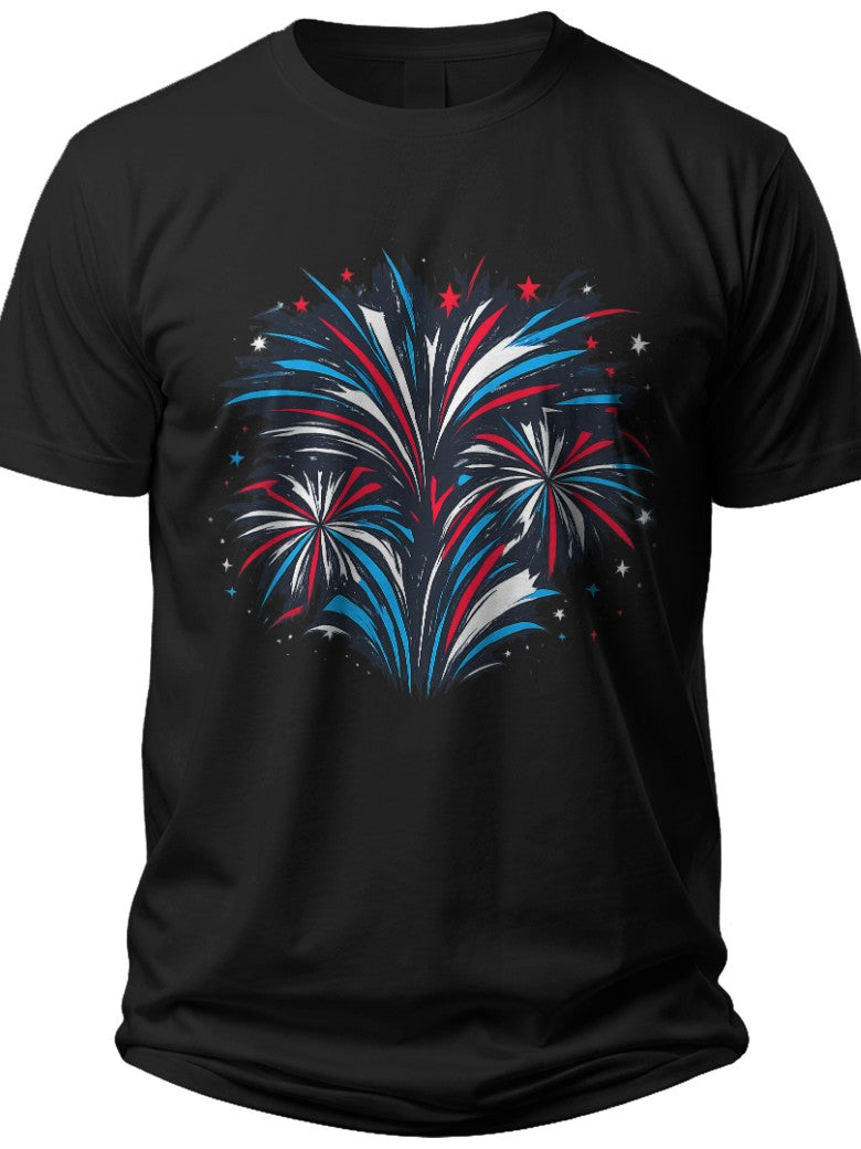 Festive Firework Burst 4th of July Shirt Women - Adult Unisex Tee