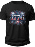 Festive 1776 Fireworks 4 of July Shirts for Men - Adult Unisex Tee