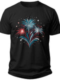 Dynamic Firework Burst Mens 4th of July T Shirts - Adult Unisex Tee
