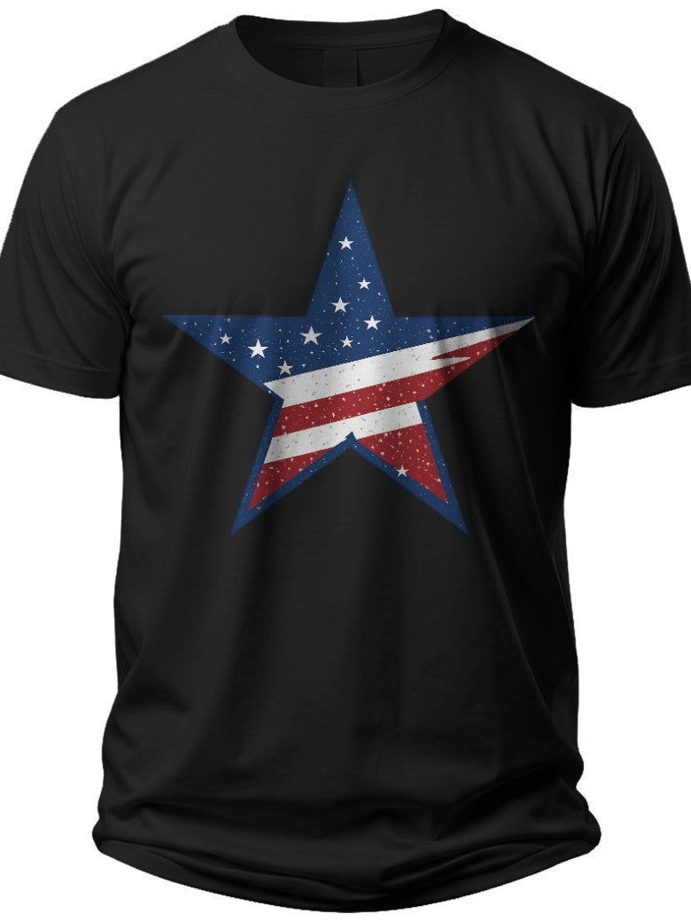 Distressed Star Freedom Fourth July Shirts Women - Adult Unisex Tee