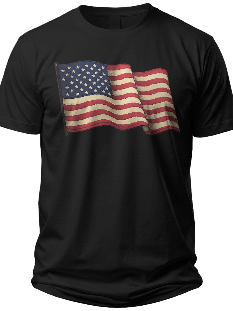 Distressed Patriot Mens July 4th Shirts - Adult Unisex Tee