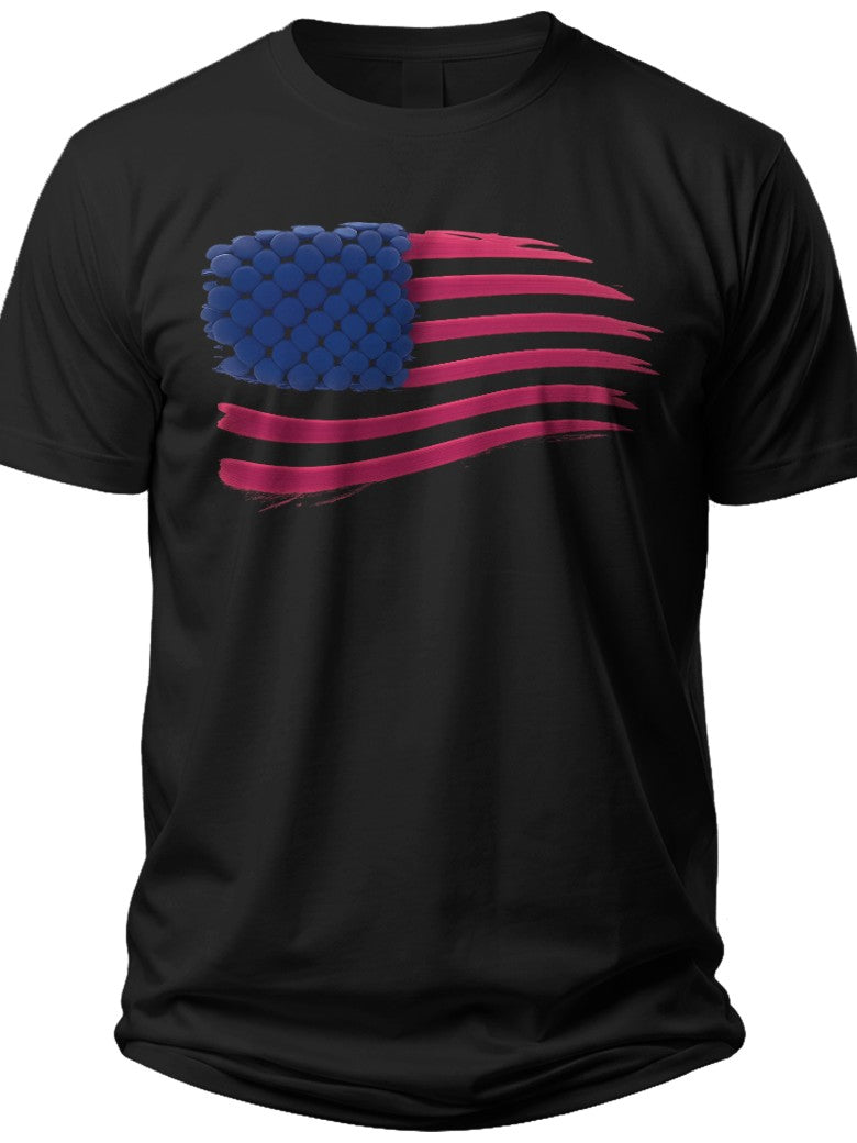 Distressed Flag Stripes Matching 4th of July Shirts - Adult Unisex Tee