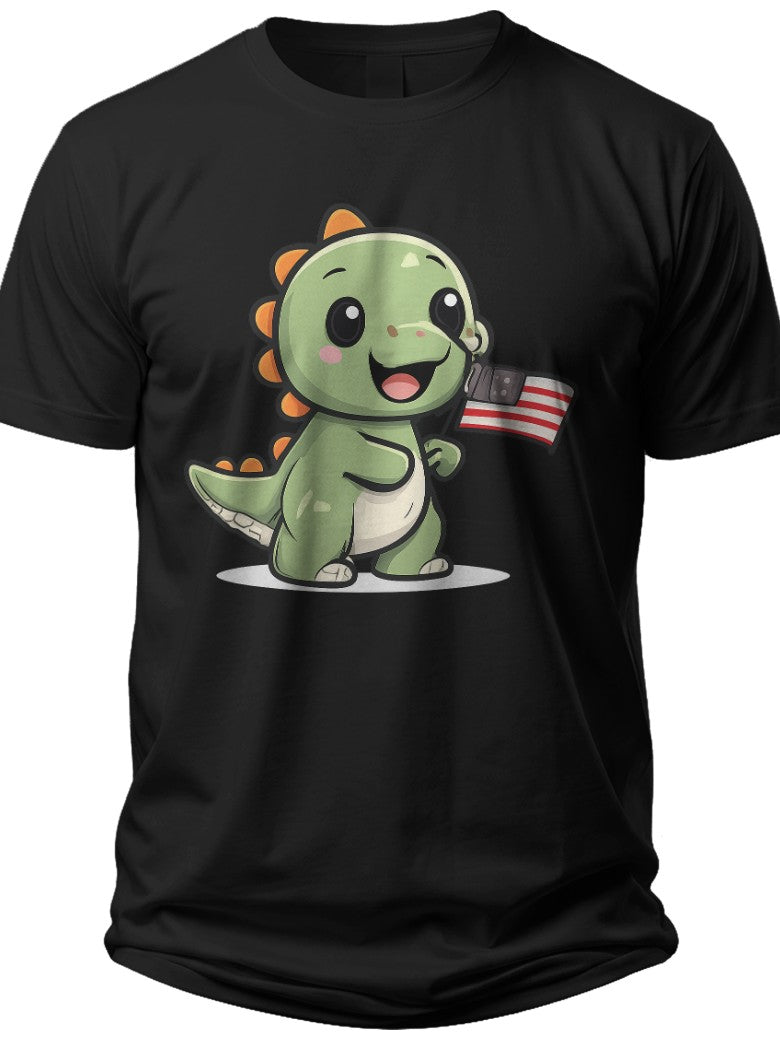 Dino Patriot Toddler 4th of July Shirt - Adult Unisex Tee