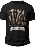 Dad's Workshop Tools Fathers Day Tee Shirts - Adult Unisex Tee