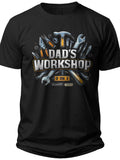 Dad's Workshop Tools Fathers Day Customized Shirt - Adult Unisex Tee
