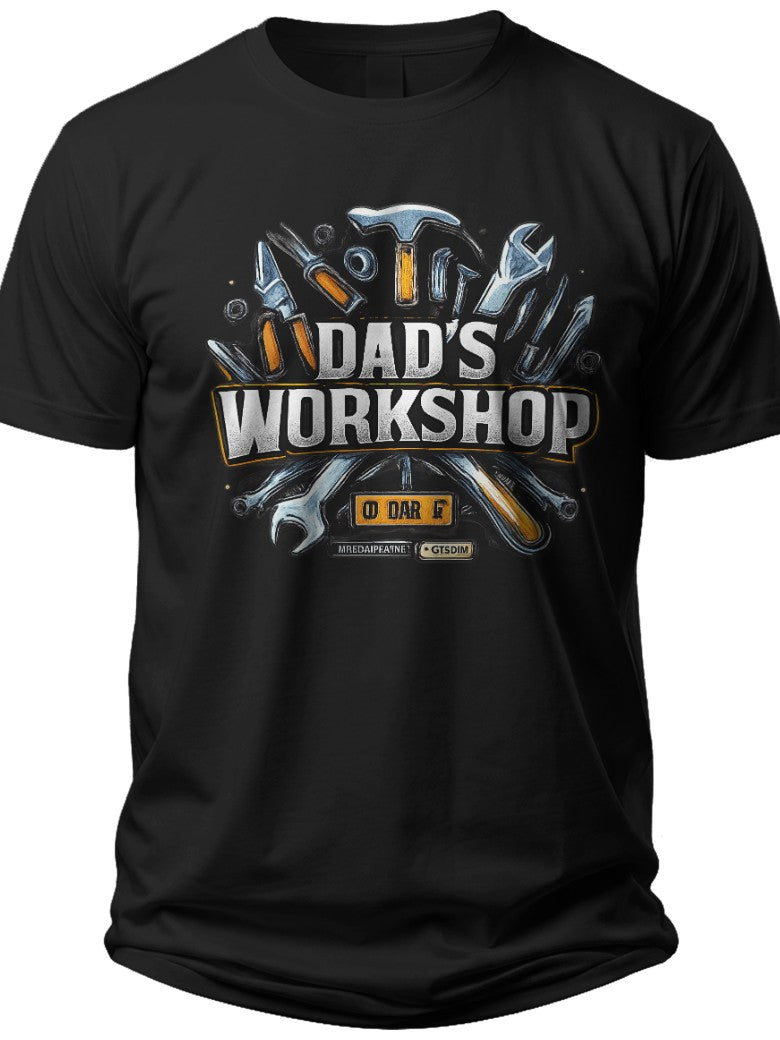 Dad's Workshop Tools Fathers Day Customized Shirt - Adult Unisex Tee