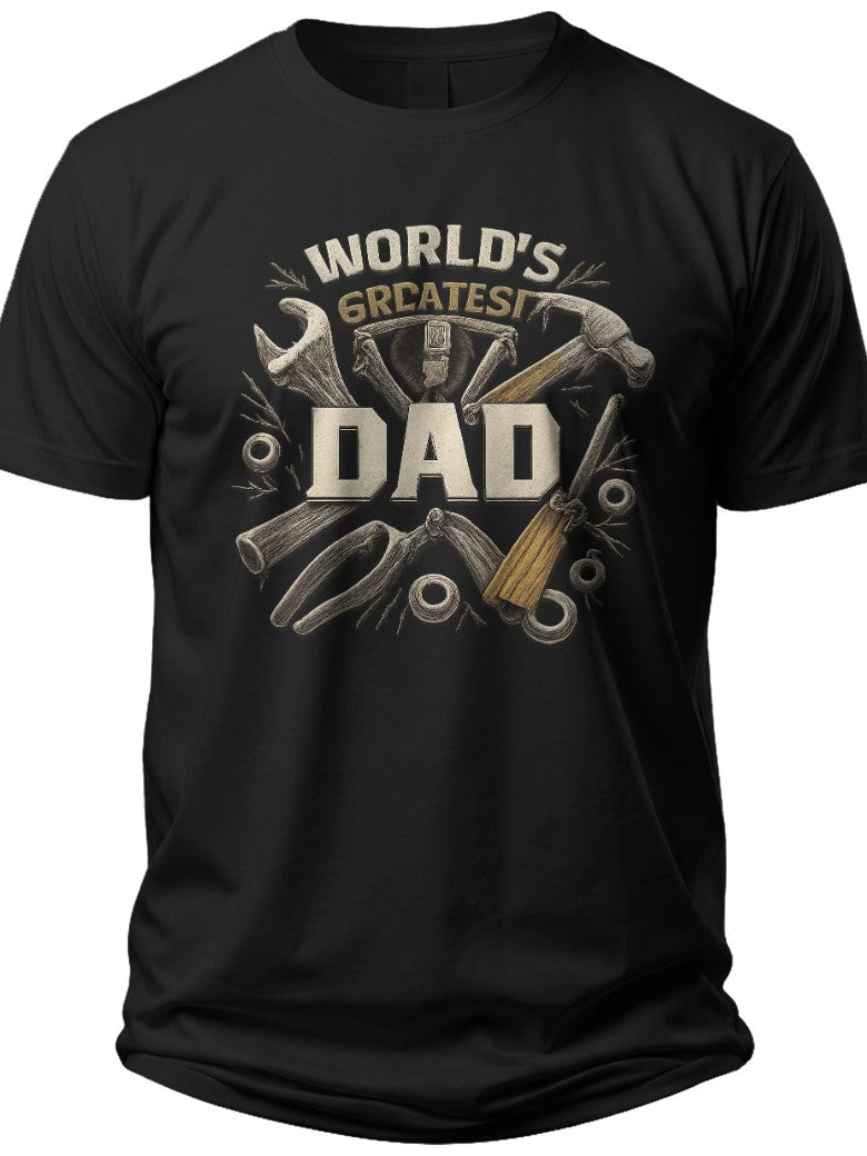 Dad's Tools Happy Fathers Day Shirt - Adult Unisex Tee