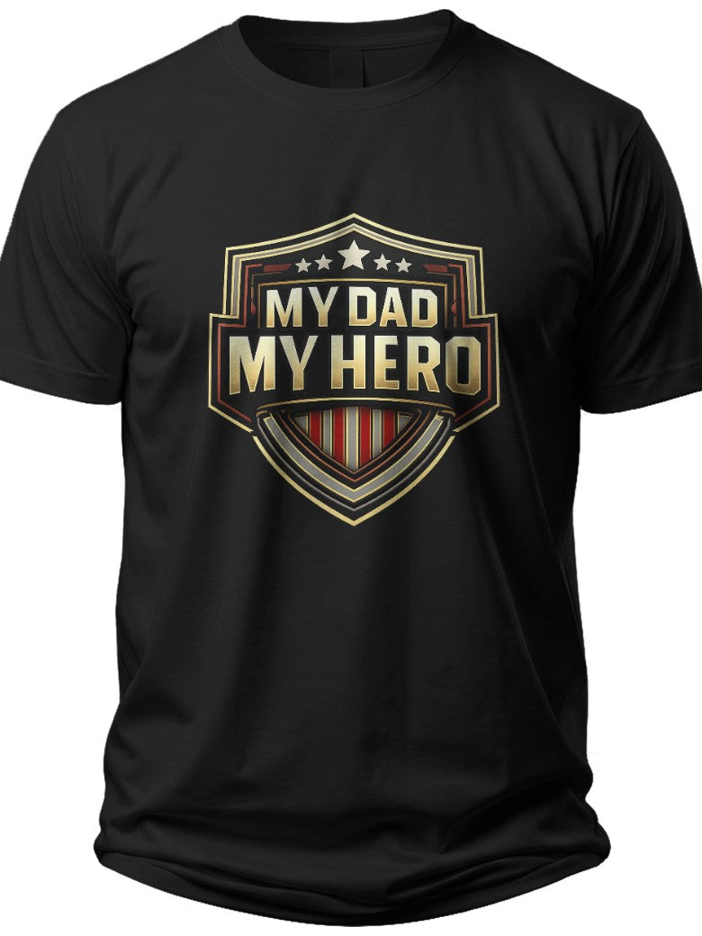 Dad Hero Emblem Father's Day Shirts for Men - Adult Unisex Tee