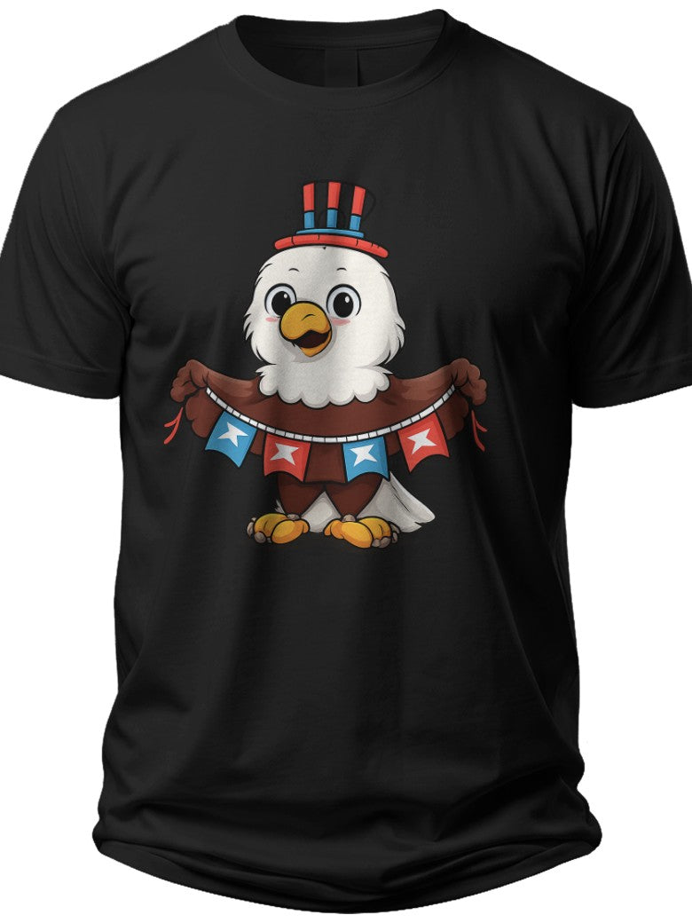 Cute Eagle Patriot Boys 4th of July Shirt - Adult Unisex Tee