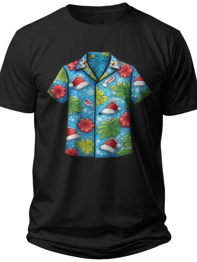 Christmas Aloha Christmas in July Shirt - Adult Unisex Tee