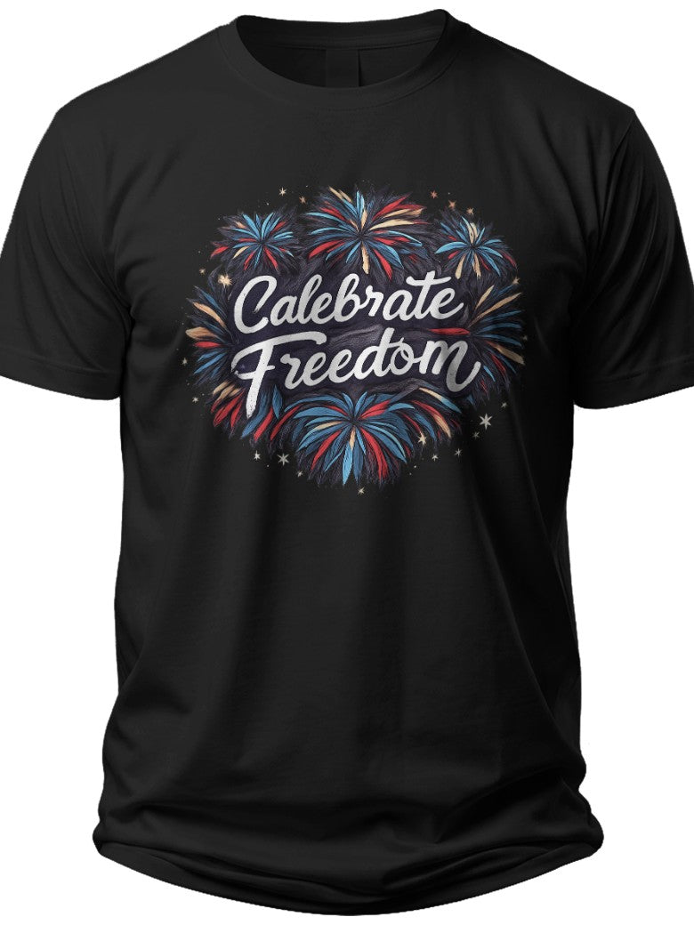 Celebrate Freedom Womens 4th of July Shirts - Adult Unisex Tee