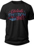 Celebrate Freedom Text 4th of July Shirts Women - Adult Unisex Tee