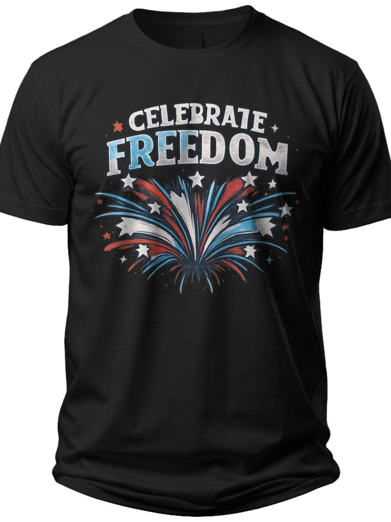 Celebrate Freedom 4th of July Tee Shirts - Adult Unisex Tee