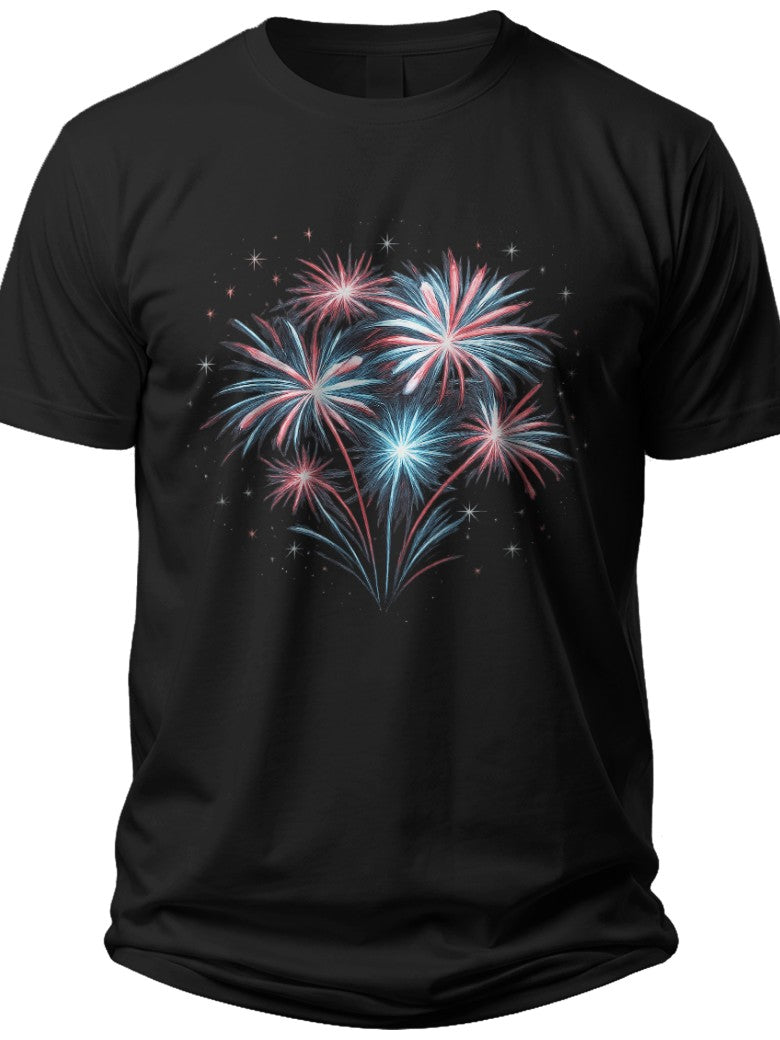 Bursting Fireworks Celebration July 4 Shirts - Adult Unisex Tee