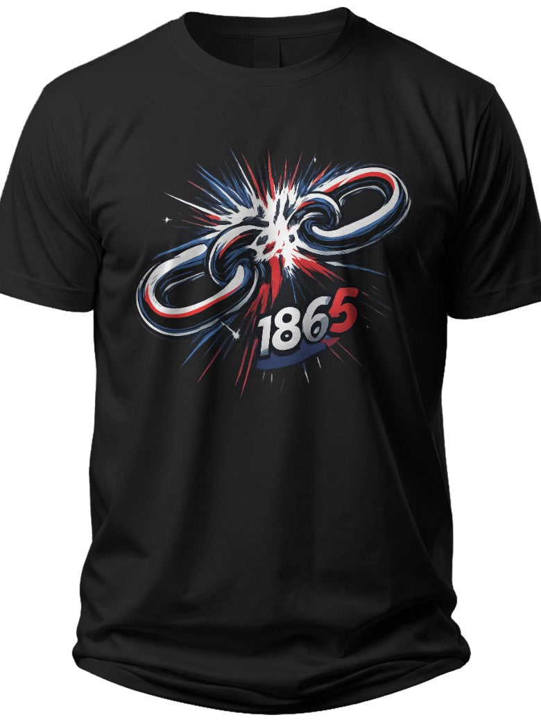 Breaking Chains 1865 Juneteenth Flag Shirt - Adult Unisex Tee