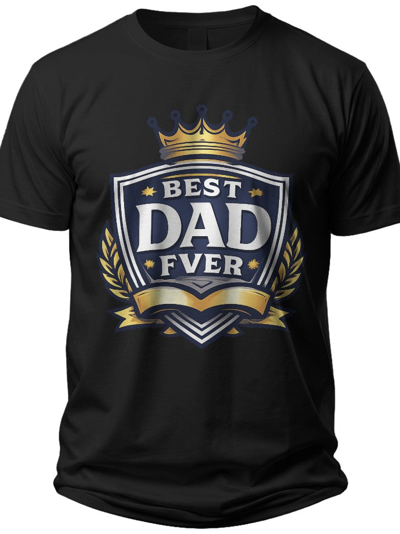 Best Dad Ever Shield Fathers Day Tshirts - Adult Unisex Tee