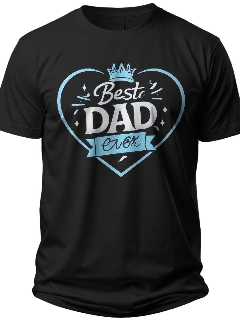 Best Dad Ever Heart Shirts for Fathers Day - Adult Unisex Tee
