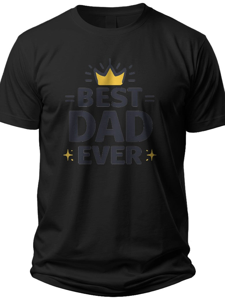 Best Dad Ever Crown Fathers Day Matching Shirts - Adult Unisex Tee