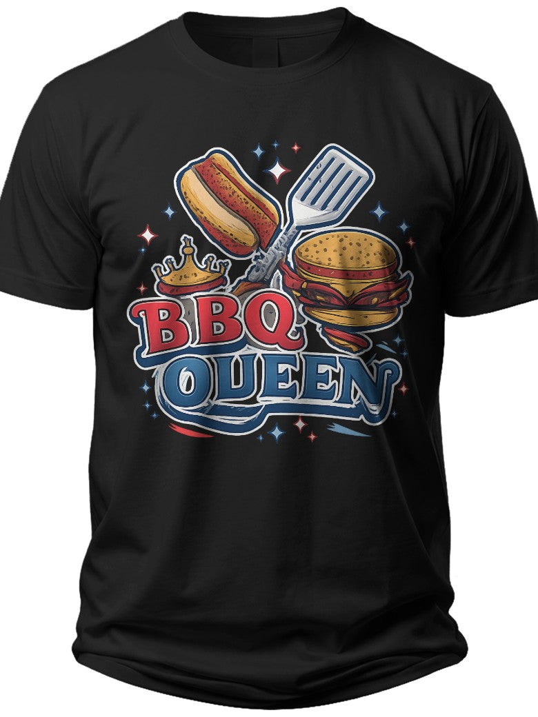BBQ Queen Funny 4th of July Shirts for Women - Adult Unisex Tee