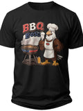 BBQ Boss Eagle Funny 4th of July Shirts - Adult Unisex Tee