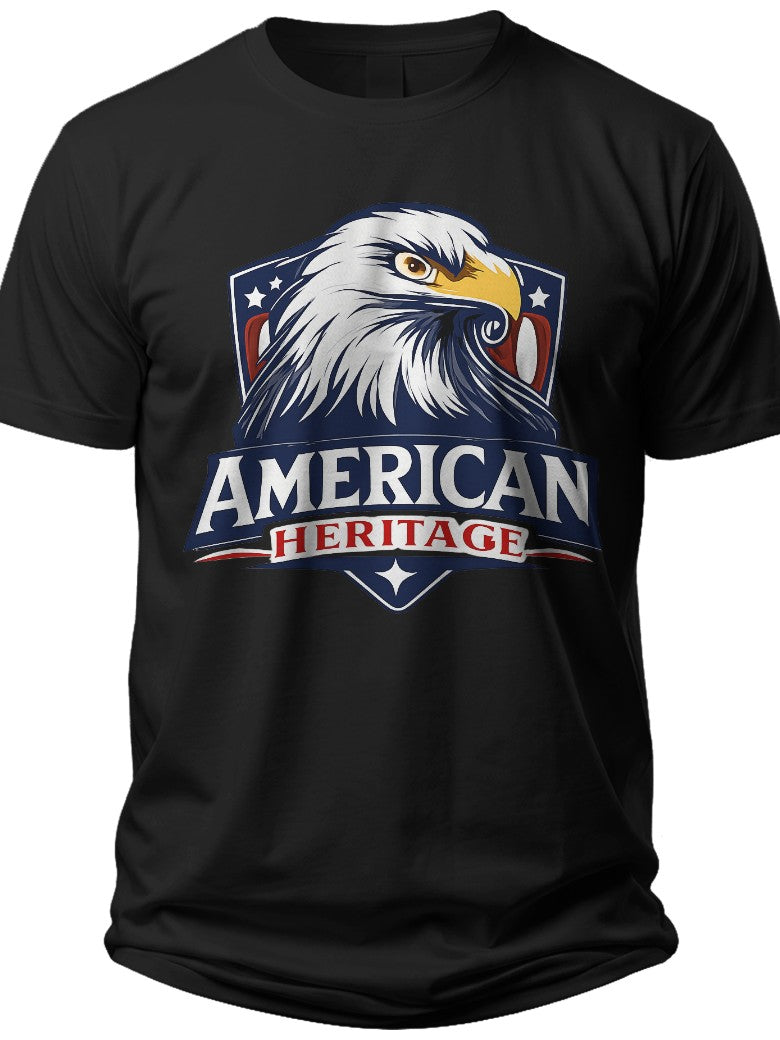 American Heritage Eagle 4th of July Shirts for Men - Adult Unisex Tee