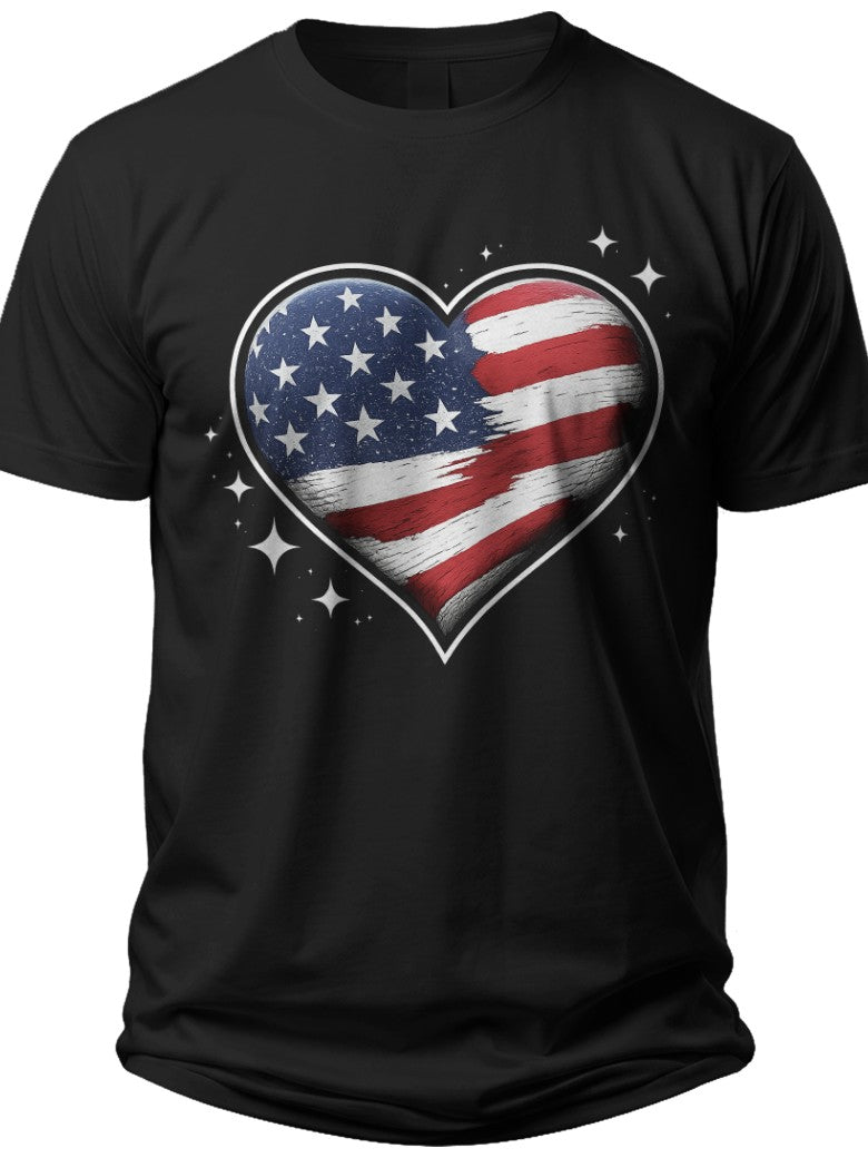 American Heartbeat Womens 4th of July Shirts - Adult Unisex Tee