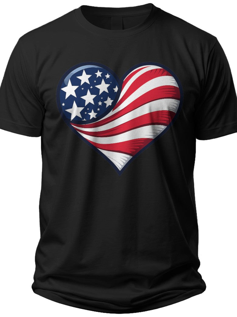 American Heartbeat Fourth of July Shirts Women - Adult Unisex Tee