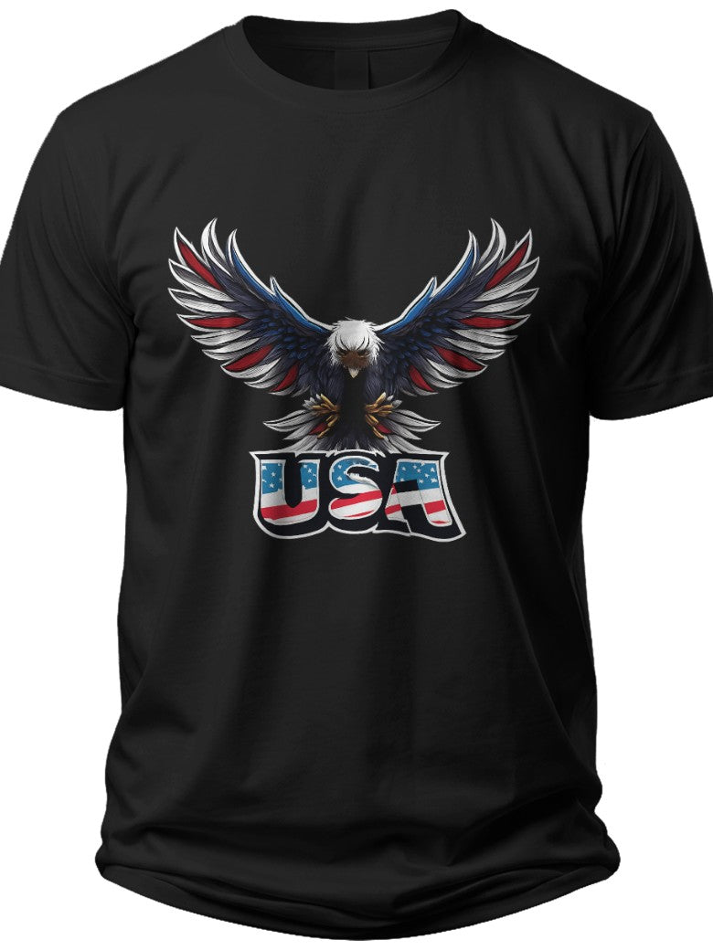 American Eagle Silhouetted 4th of July Button Down Shirts for Men - Adult Unisex Tee