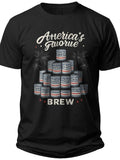 American Brews Funny 4th of July Shirts for Men - Adult Unisex Tee
