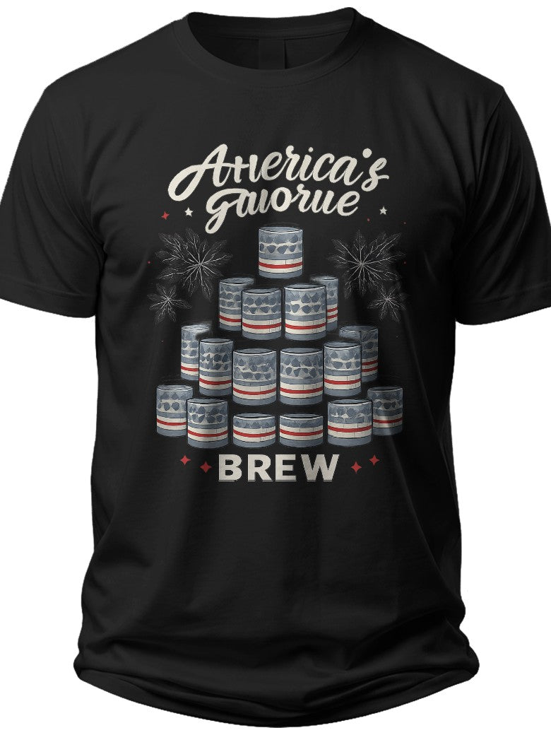 American Brews Funny 4th of July Shirts for Men - Adult Unisex Tee