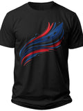 Abstract USA Stripes 4th of July Mens Shirt - Adult Unisex Tee
