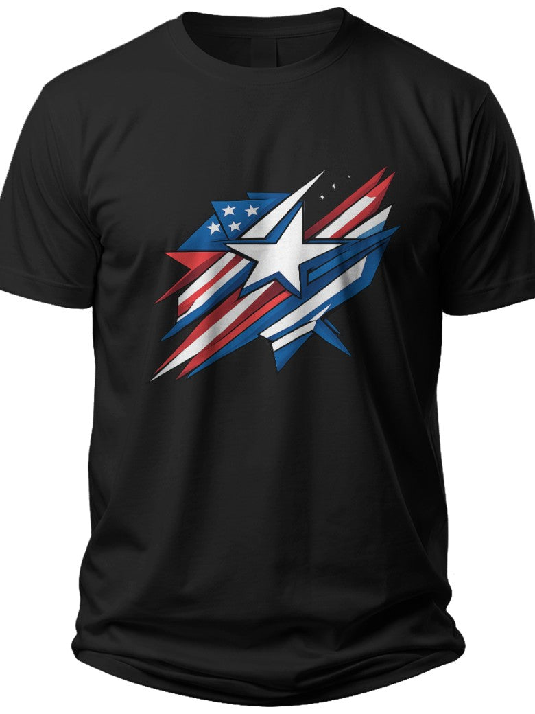 Abstract Patriotism 4th of July T Shirt - Adult Unisex Tee