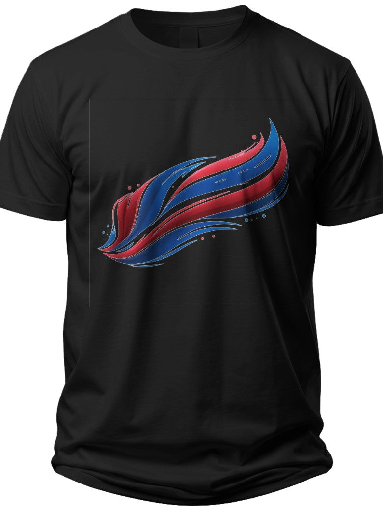 Abstract Patriotic Waves Men's 4th of July T-shirts - Adult Unisex Tee