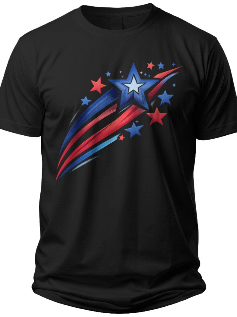 Abstract Patriot Pattern Mens Fourth of July Shirt - Adult Unisex Tee