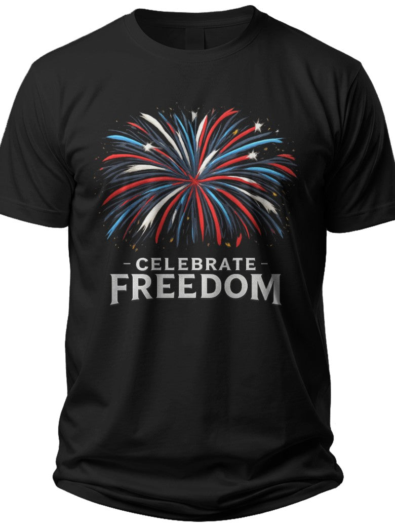 Abstract Freedom Burst Fourth of July Shirt - Adult Unisex Tee