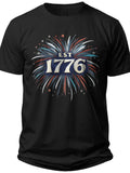 1776 Celebration Burst 4th of July T Shirts for Men - Adult Unisex Tee